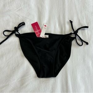Xhilaration Classic Black Tie-Side Bikini Bottoms Size M
